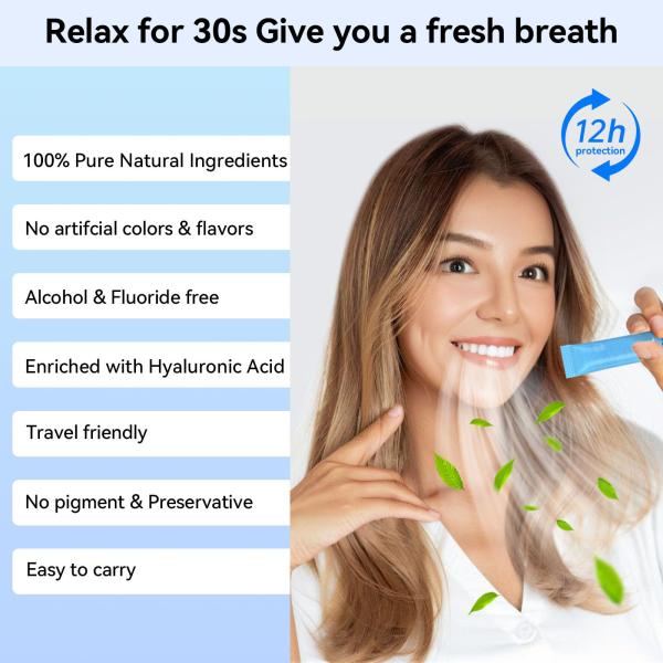 40 paquets pour adultes, taille de voyage, packs de rince-bouche, en déplacement, protection contre les cavités sans gluten