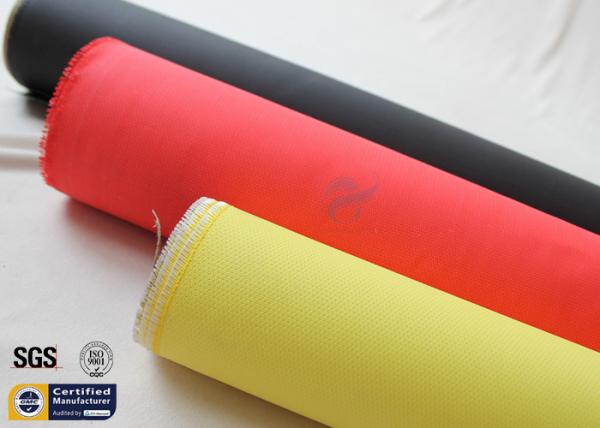 Cortinas revestidas acrílicas da cobertura da soldadura do amarelo 550℃ da tela 490GSM da fibra de vidro
