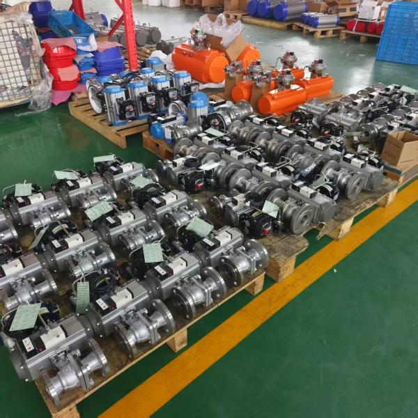 OEM Pneumatic Actuated Ball Valve Spring Return Pneumatic Ball Valve