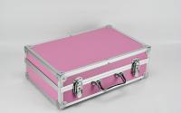 Housse de transport dure en aluminium de rose fait sur commande pour la taille électronique d'outils de câble 360 * 240 * 100mm