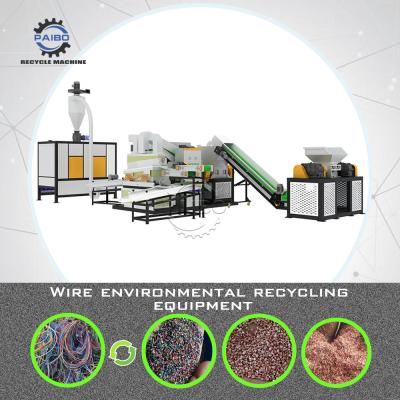 Power kW 40.7 Capacity 200-1000kg/h Copper Wire Recycling Machine for Cable Processing