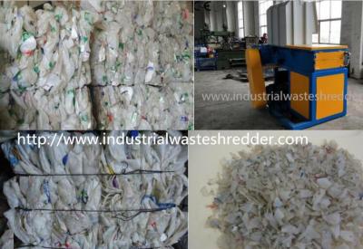 Large Capacity Plastic Bottle Crusher Machine , Double Shaft Scrap Glass Bottle Shredder