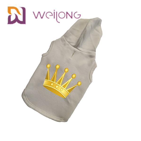 Customizable Patterns CVC Cotton Dog Hoodie With Rubber Print