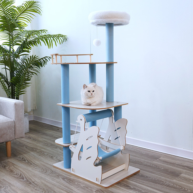 Cat Tree with Custom Sisal Rope Scratch Board Package Size 60.00cm * 52.00cm * 28.00cm