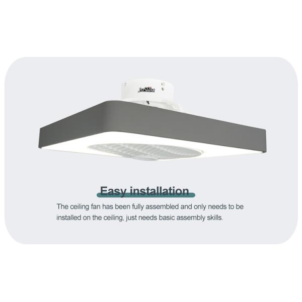 потолочный вентилятор спальни мотора DC 20in молчаливый со светом СИД