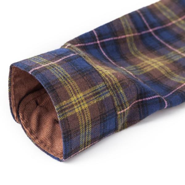 Мужской стиль отдыха хлопчатобумажная фланель с двойным карманом и длинным рукавами