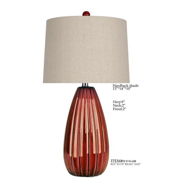 Porcelain Base Simple Modern Table Lamp TC White D14*27