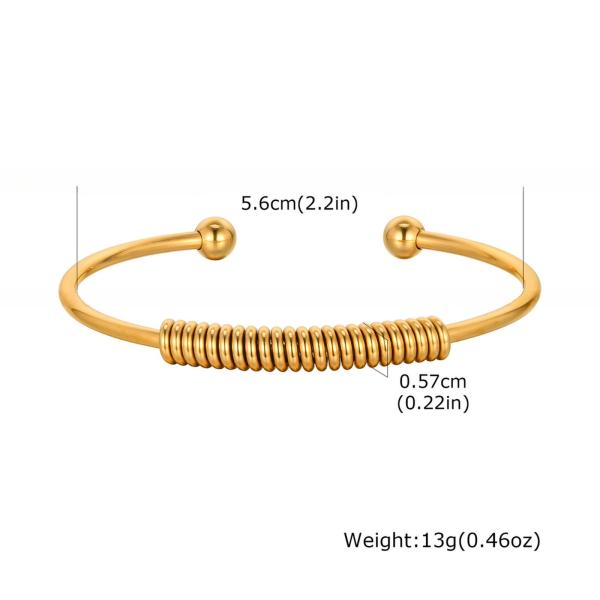 Gold Stainless Steel Cuff Bracelets For Women Mom Wife Valentine Mothers Day Gift