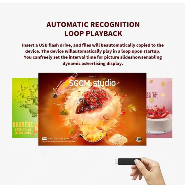 33.2 Inch Square Ultra Thin Wall Mounted LCD Monitor , Touch Video Advertising Monitor