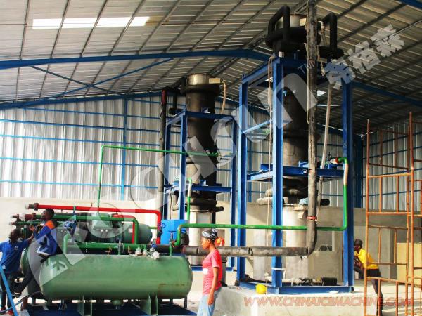 Crystal Clear Cylinder Tube Ice Machine 1 3 5 10 15 20 25 30 Tons for Saudi Arabia