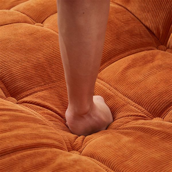 Vacuum Compressed Cloud Sofa Cream Fabric Bubble Chair Single Seat Modern Lazy Floor Couch For Living Room Lounge Furniture