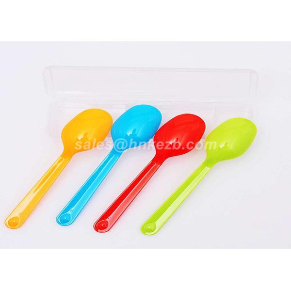 Disposable Plastic Ice Cream Spoons / Small Plastic Tasting Spoons For Dessert
