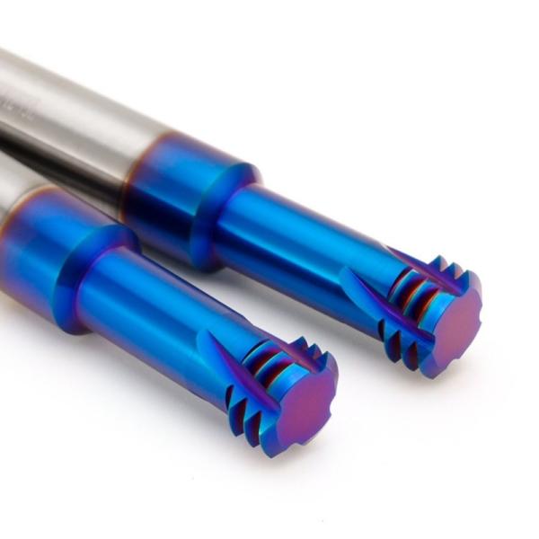 HRC68 Degree Threading End Mill Cutter Metric ISO Three Teeth For CNC Machining