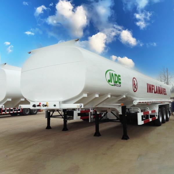 42000L 4 compartiments Super réservoir de carburant à pneu unique camion semi-remorque avec axe Fuwa 13t et airbag suspension de ressort