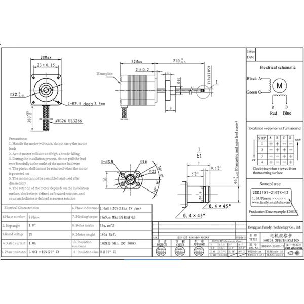 Faradyi Customized nema 24 Closed Loop stepper nema 23 lead screw stepper motor For 3D Printer