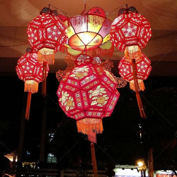 Steel Frame Chinese New Year Lantern Art For Festival Decoration