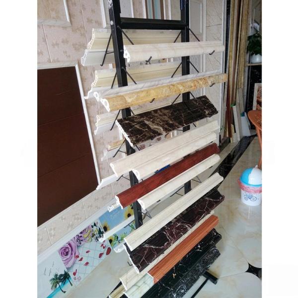 Double Sided Tile Display Stand 1720mm Wooden Floor Display Rack For Showrooms
