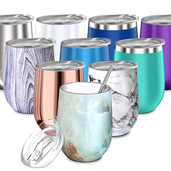 BPA Free 12oz Coffee Mug Wine Beer Stainless Steel Leak Proof