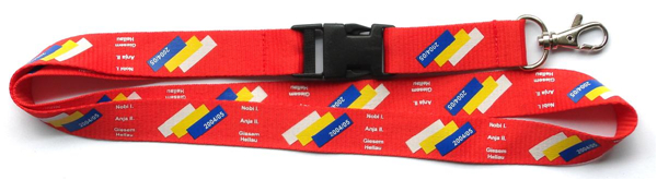 China lanyard manufacturer for exquisite polyester neck lanyard with screen printed design