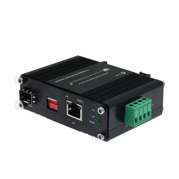 マイクロ産業用 10G 802.3at PoE メディアコンバータ