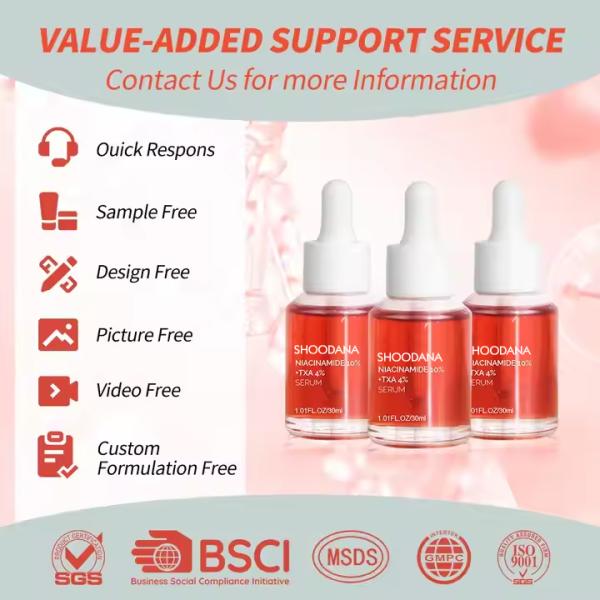10% Niacinamide & 4% Tranexamic Acid Serum OEM Skincare ISO Approval