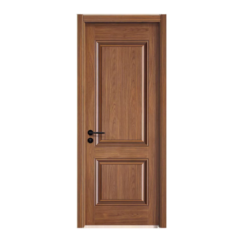 Customizable Wooden Wood Double Doors Solid Interior Veneer Room Modern Panel  Door for Office Philippines Price with Smart Lock