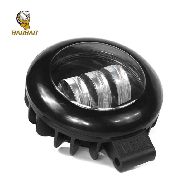 18W 12V Lâmpadas de nevoeiro LED brancas redondas para acessórios de caminhões offroad
