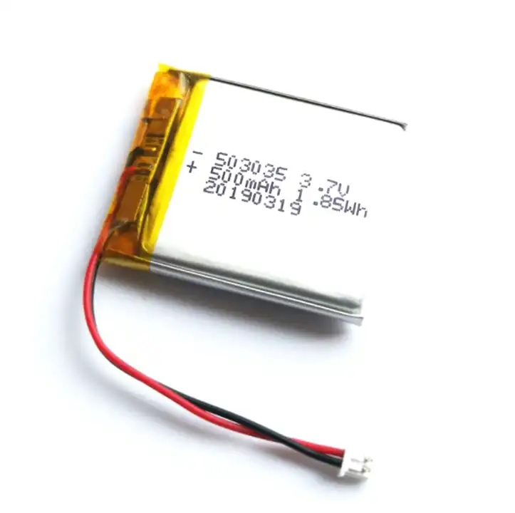 KC CB IEC62133 Одобрённая высококачественная супермощная Lipo503035 3.7V 500mAh перезаряжаемая литий-ионная плоская батарея