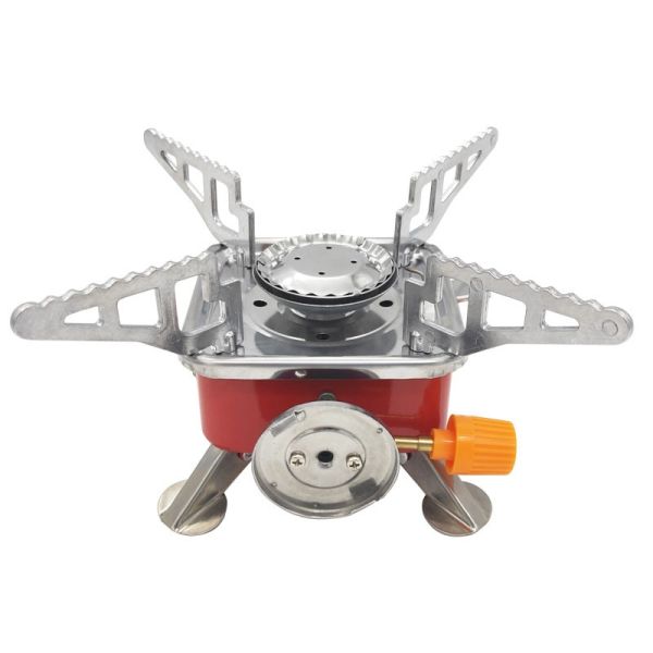 Factory Portable Mini Camping Outdoor Stainless Steel Butane Gas Stove Survival Pocket Picnic Cooking Burner