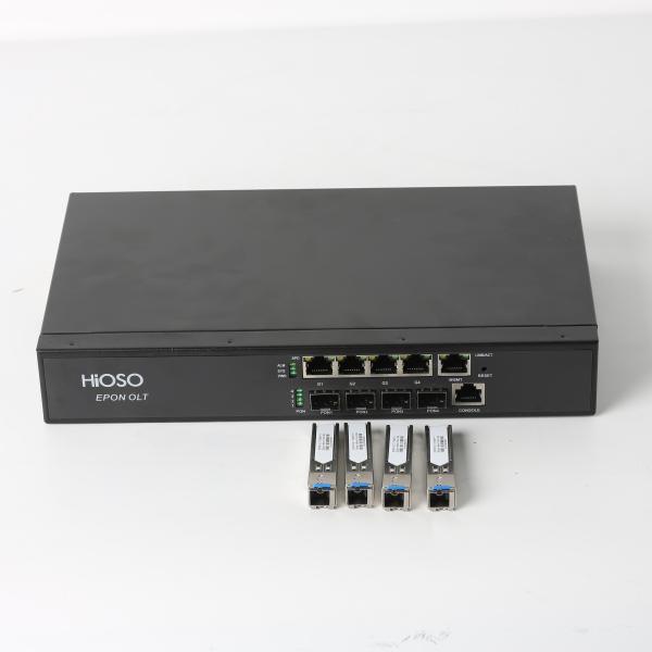4 Ports 1000M RJ45 Epon Olt Fiber Optic Equipment HiOSO HA7004T