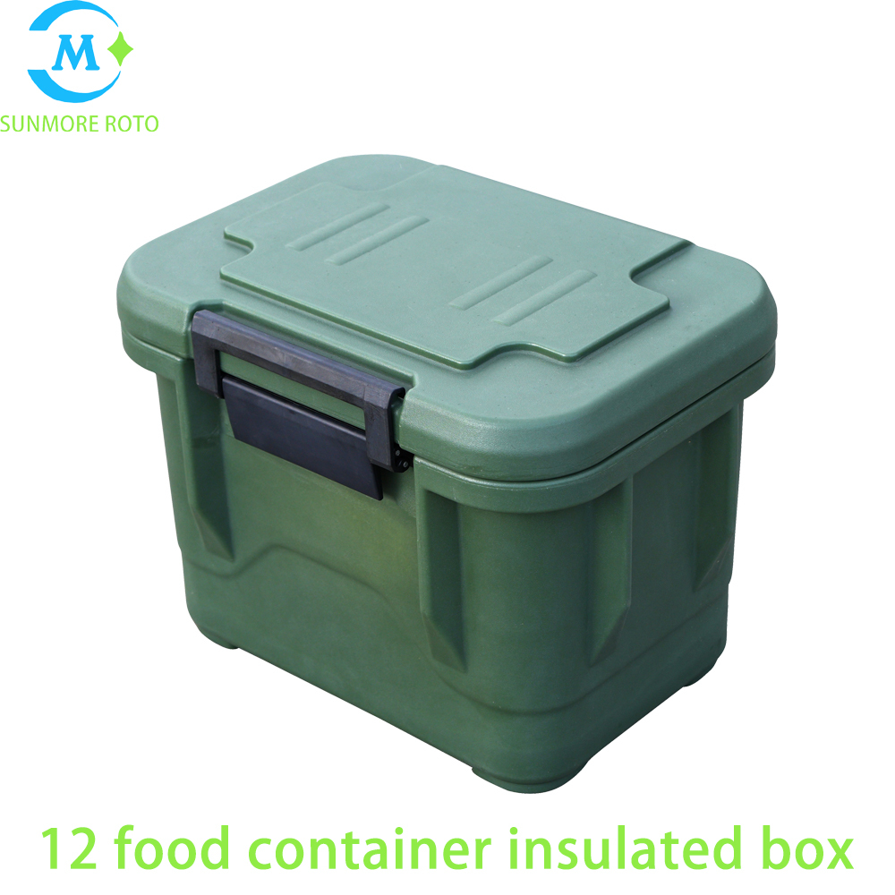 SUNMORE ROTO Rotomolded Insulated Food Transport Box Holds 12 GN Food Pans, Portable Thermal Hot Food Container For Catering Group Meal Delivery