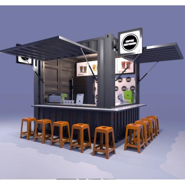 Coffee Shop Bar Street Restaurant Garden Booth 10 feet at 20ft or 40ft with 50/75/100mm Wave Sandwich Panel