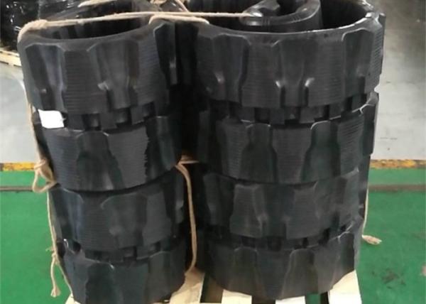Peso de borracha contínuo 390kg da trilha de Caterpillar com velocidade running alta