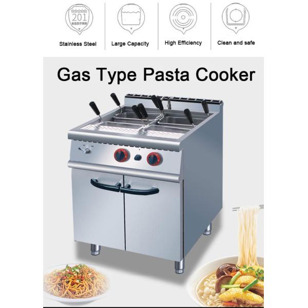 Commercial Kitchen Gas Pasta Cooker Machine with 4 Heads Noodles Cooking Capacity