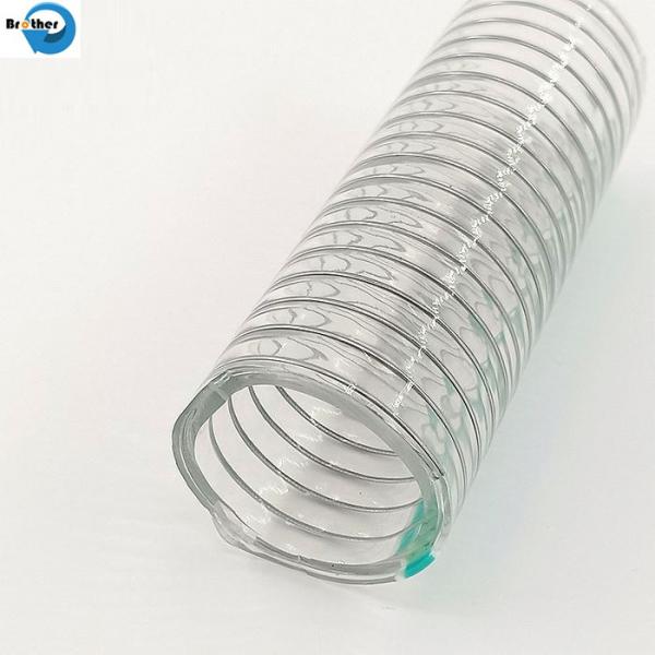 Industrial Clear Water Fuel PVC Spring Spiral Pipe Steel Wire Reinforced Delivery Hose