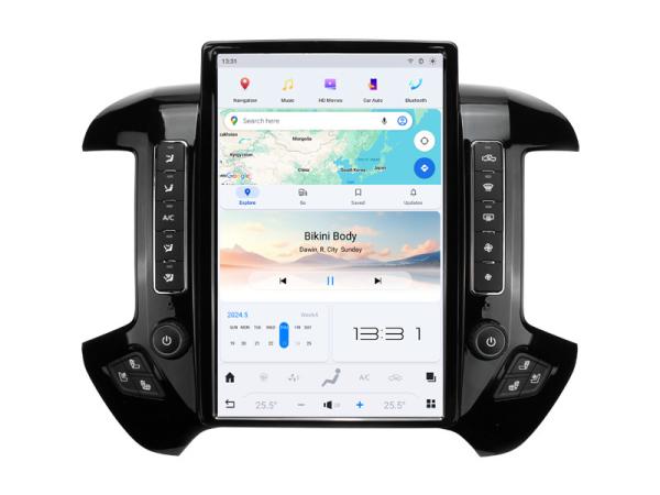 14.4 2K Screen Tesla Vertical Android Screen For Chevrolet Silverado 2013-2019 / GMC SIERRA 2013-2020 Car Multimedia Stereo GPS Carplay Player