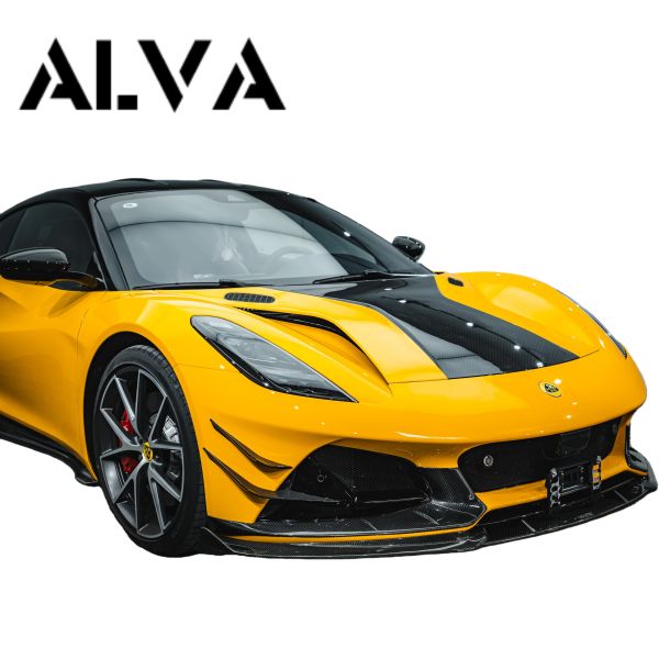 Replace and upgrade AMANS Style Dry Carbon Front Bumper Flaps Lotus Emira OEM Fit Aero Body Kit