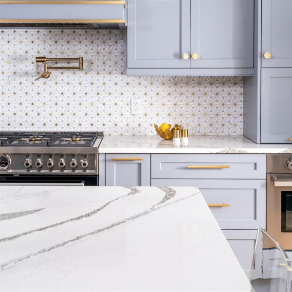 Customized Complete Shaker Villa Design Grayish Blue Solid Wood Standard Kitchen Cabinet Timber Cupboard Made in China