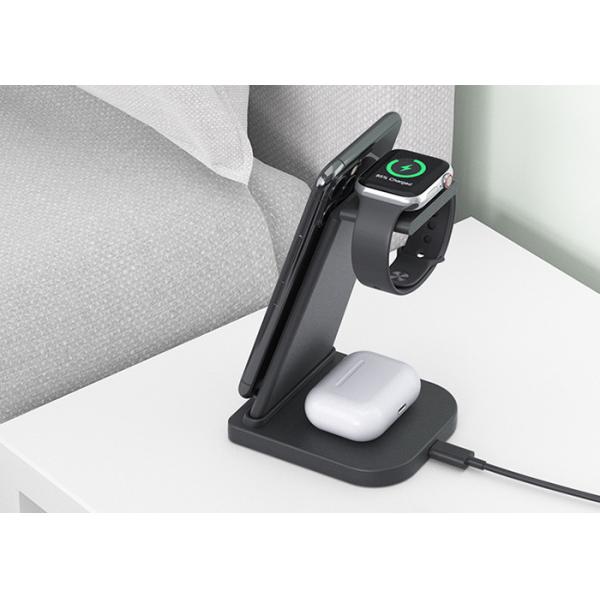 7.5w QI Enabled 3 In 1 Wireless Charging Station