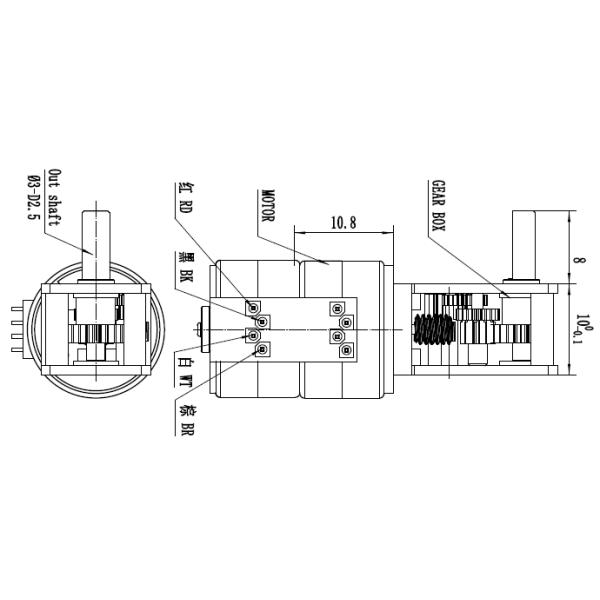 Наслоенный двойником мотор высокого вращающего момента stepper мотора 15mm stepper с коробкой передач
