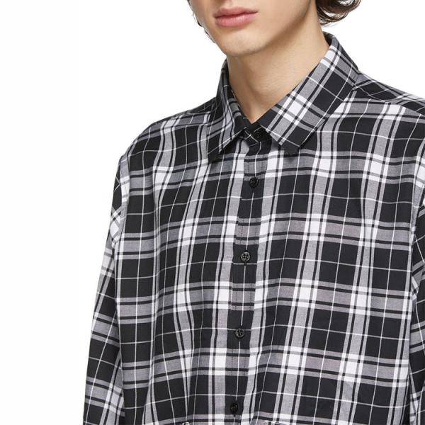 100% Cotton Mens Fashion Casual Shirts With Turn Down Collar OEM Service