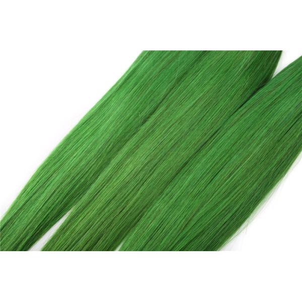 12-24 Inches Two Tones Green Color  Hair Virgin Brazilian Human Hair Extension