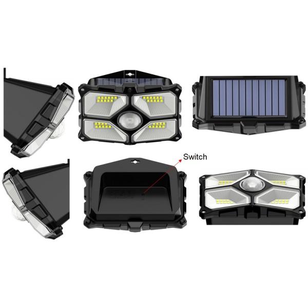 IP65 Waterproof  Outdoor High-performance Solar Panel Super Bright Durable Material Solar Security PIR Sensor Light