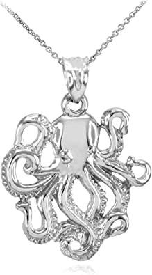 Sterling Silver High Polished Seashell Necklace Pendant with 18 Box Chain