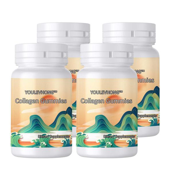 Suplemento de colágeno gomitas con vitamina C + biotina para apoyar la producción de colágeno salud de la piel y el cabello