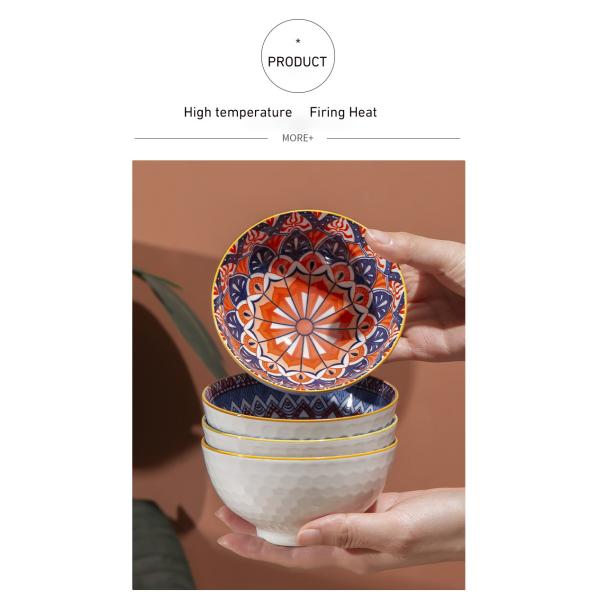 Dinnerware Set Ceramic Dinner Set Bohemian Bowl Plate Mug Stoneware Party Tableware