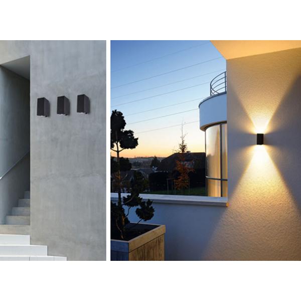 Outdoor Wall Lamp Waterproof Double Beam Up And Down Spot Light Wall Washing Warm Light Courtyard Villa Wall Lights