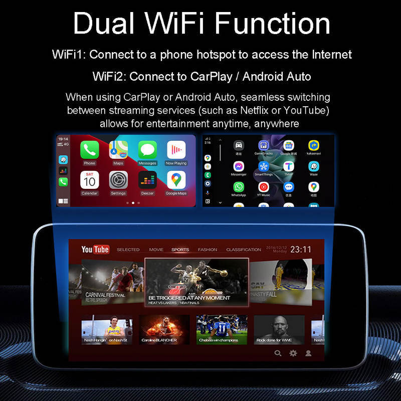Smart Car Video Box Wireless Carplay Android Auto Adapter For Cars Vans Trucks