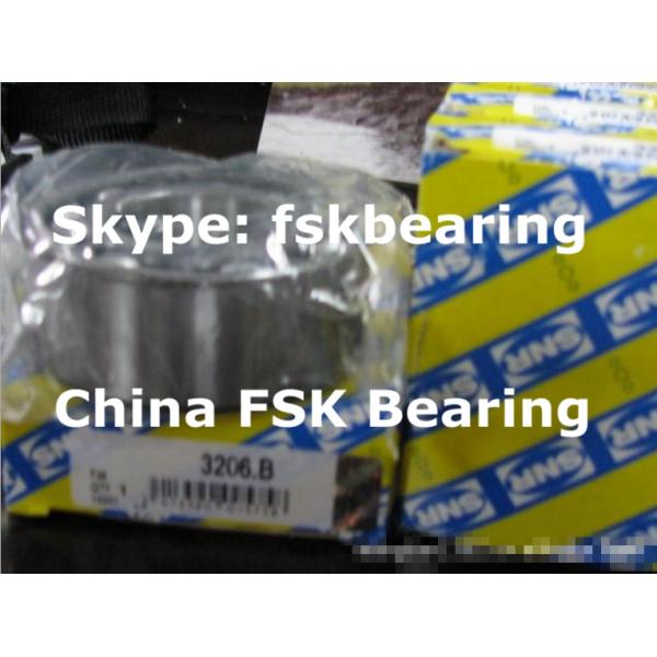 SNR Brand 3206 B Double Row Angular Contact Ball Bearing Black Cage / Brown Cage