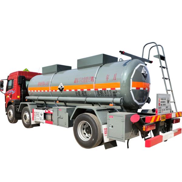 Jiefang 6x2 Manual Transmission Corrosive Fuel Oil Tanker Truck Carbon Steel Transport